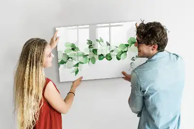Magnetinė piešimo lenta augalų šakos raštas