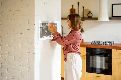 Magnetinė rašymo lenta rudo pasaulio žemėlapio dizaino