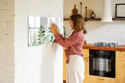 Magnetinė rašymo lenta su akvarelinių lapų dizainu