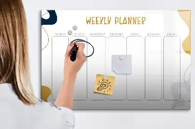 Magnetinė rašymo lenta su savaitės planuokliu