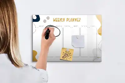 Magnetinė rašymo lenta su savaitės planuokliu