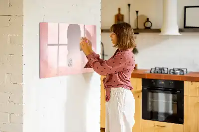 Magnetinė piešimo lenta rožinio marmuro rašto