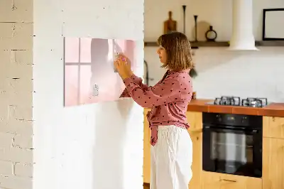 Magnetinė piešimo lenta rožinio marmuro rašto