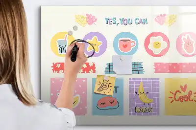 Magnetinė piešimo lenta mokyklos planuoklis