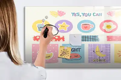 Magnetinė piešimo lenta mokyklos planuoklis