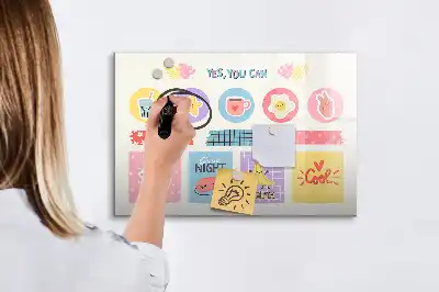Magnetinė piešimo lenta mokyklos planuoklis