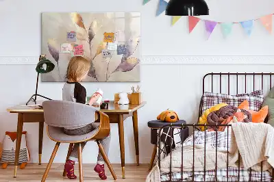 Magnetinė rašymo lenta akvarelinių augalų motyvais