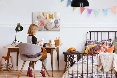 Magnetinė rašymo lenta akvarelinių augalų motyvais