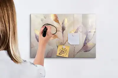 Magnetinė rašymo lenta akvarelinių augalų motyvais