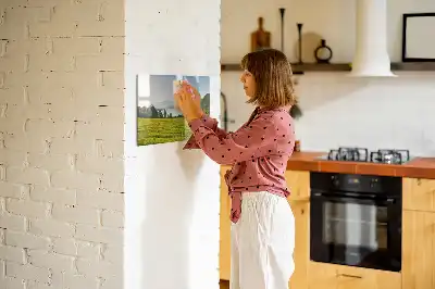Magnetinė piešimo lenta su kalnų ir lygumų motyvu