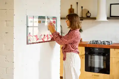 Magnetinė rašymo lenta vaikiškas savaitės planuoklis