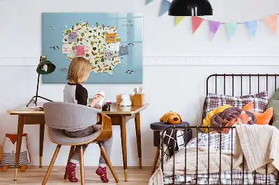 Magnetinė rašymo lenta su Lenkijos gyvūnų žemėlapiu