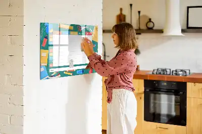 Magnetinė rašymo lenta su pamokų tvarkaraščiu