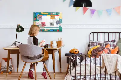 Magnetinė rašymo lenta su pamokų tvarkaraščiu