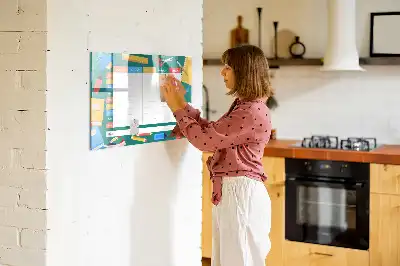 Magnetinė rašymo lenta su pamokų tvarkaraščiu