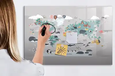 Magnetinė piešimo lenta animacinio žemėlapio dizaino