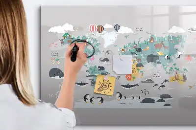 Magnetinė piešimo lenta animacinio žemėlapio dizaino