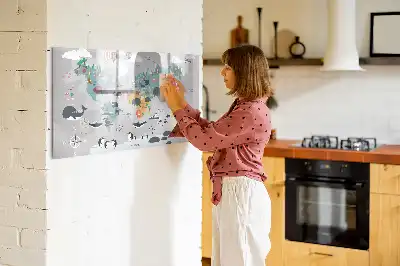 Magnetinė piešimo lenta animacinio žemėlapio dizaino