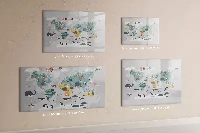 Magnetinė piešimo lenta animacinio žemėlapio dizaino
