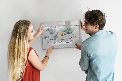 Magnetinė piešimo lenta animacinio žemėlapio dizaino