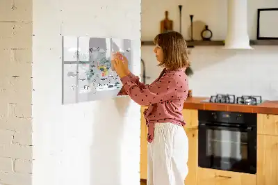 Magnetinė piešimo lenta animacinio žemėlapio dizaino
