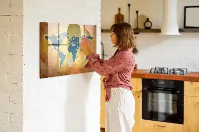 Magnetinė piešimo lenta senasis pasaulio žemėlapis