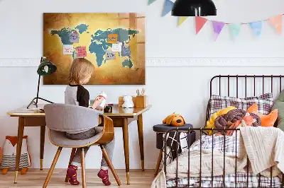 Magnetinė piešimo lenta senasis pasaulio žemėlapis