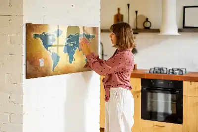 Magnetinė piešimo lenta senasis pasaulio žemėlapis
