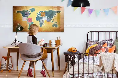 Magnetinė piešimo lenta senasis pasaulio žemėlapis