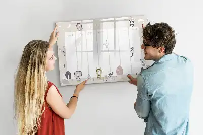 Magnetinė rašymo lenta su savaitės tvarkaraščiu