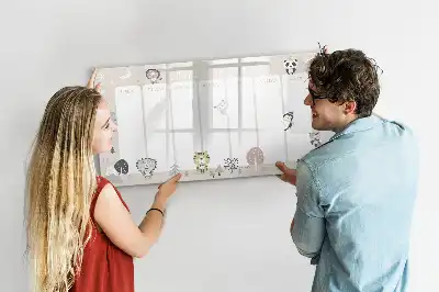 Magnetinė rašymo lenta su savaitės tvarkaraščiu