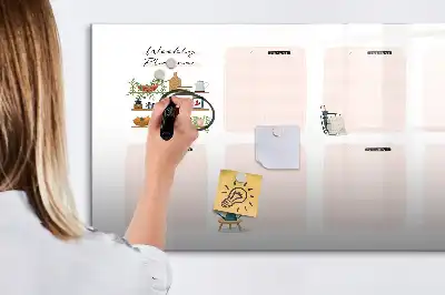 Magnetinė piešimo lenta su savaitės planuokliu