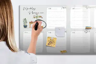 Magnetinė rašymo lenta savaitės planuoklis