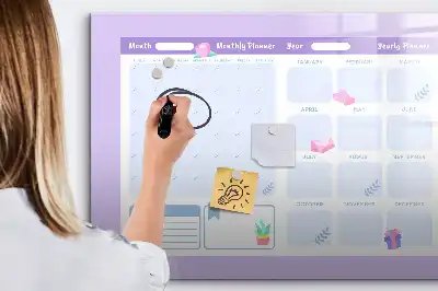 Magnetinė rašymo lenta rožinis metų planuoklis