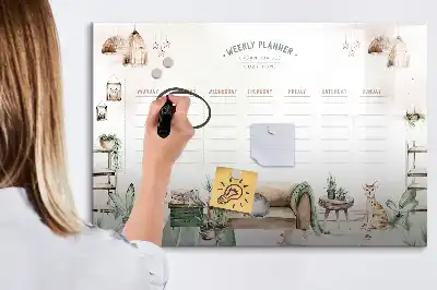 Magnetinė piešimo lenta mielas planuoklis