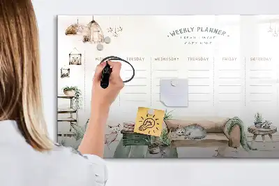 Magnetinė piešimo lenta mielas planuoklis