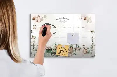 Magnetinė piešimo lenta mielas planuoklis