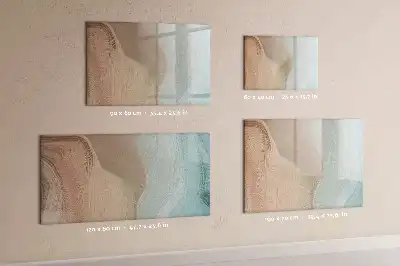 Magnetinė rašymo lenta su bangų abstrakcijos motyvu