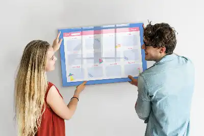Magnetinė piešimo lenta mėnesio planuoklis