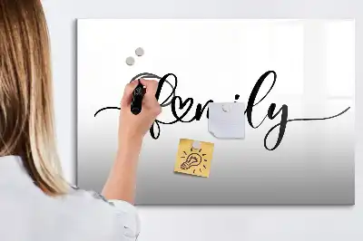 Magnetinė rašymo lenta šeimos užrašams