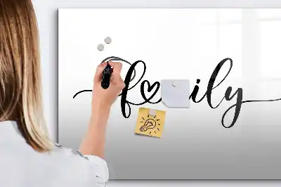 Magnetinė rašymo lenta šeimos užrašams