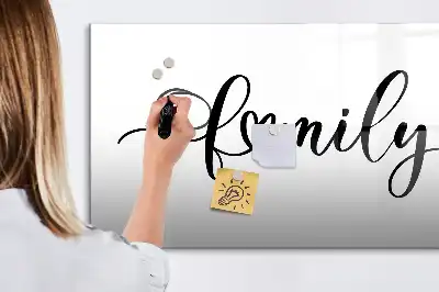 Magnetinė rašymo lenta šeimos užrašams