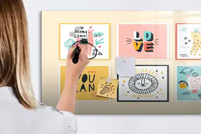 Magnetinė piešimo lenta su motyvaciniais šūkiais