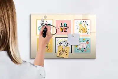 Magnetinė piešimo lenta su motyvaciniais šūkiais