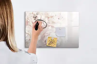 Magnetinė rašymo lenta su bijūnų motyvu