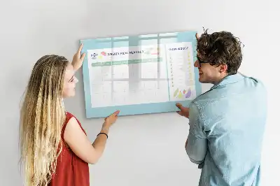 Magnetinė piešimo lenta su valgiaraščio planuokliu