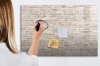 Magnetinė piešimo lenta plytų sienos rašto