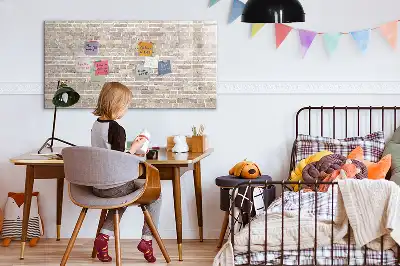 Magnetinė piešimo lenta plytų sienos rašto