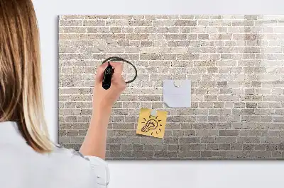 Magnetinė piešimo lenta plytų sienos rašto