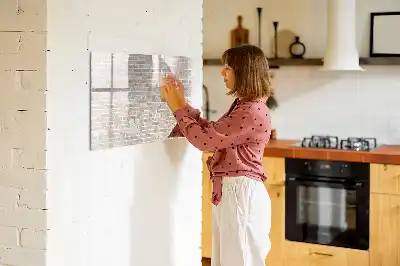 Magnetinė piešimo lenta plytų sienos rašto